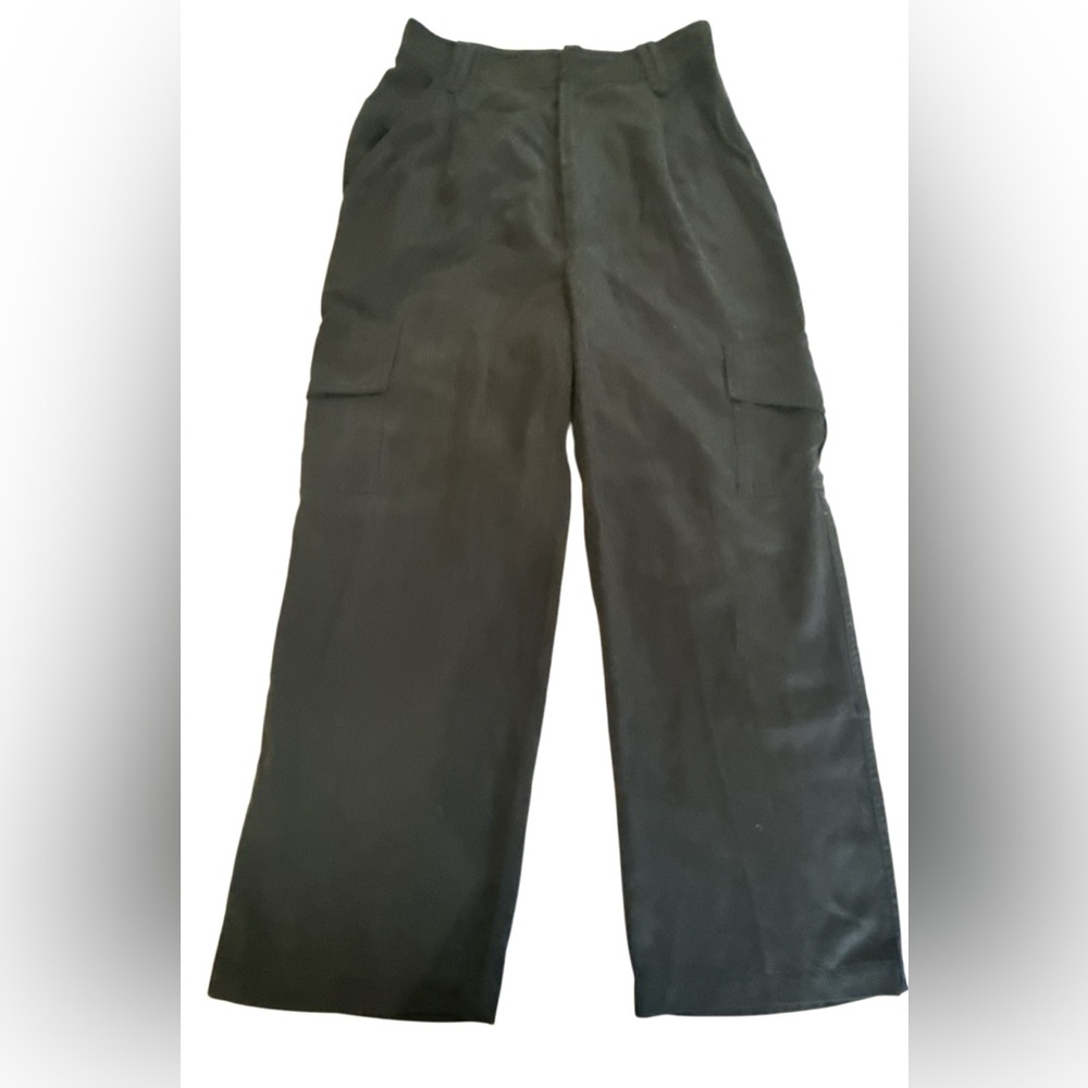Reformation black Cargo Trousers 100% Tencel Lyocell